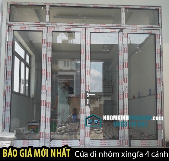 Báo giá 79+ Mẫu cửa đi nhôm Xingfa 4 cánh đẹp nhất 2024